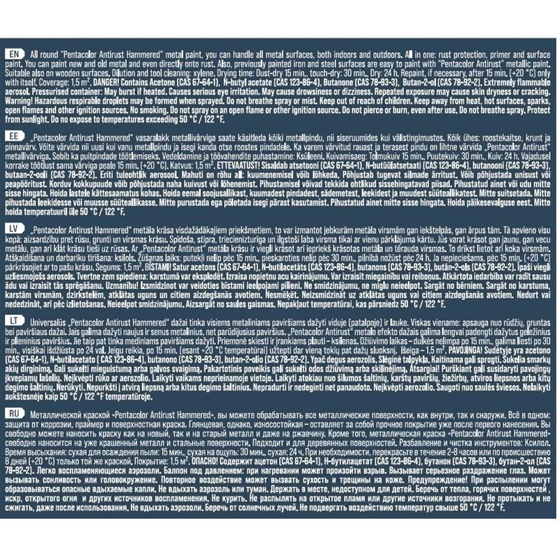 Krāsa pūšamā pentacolor sudrab. 400ml