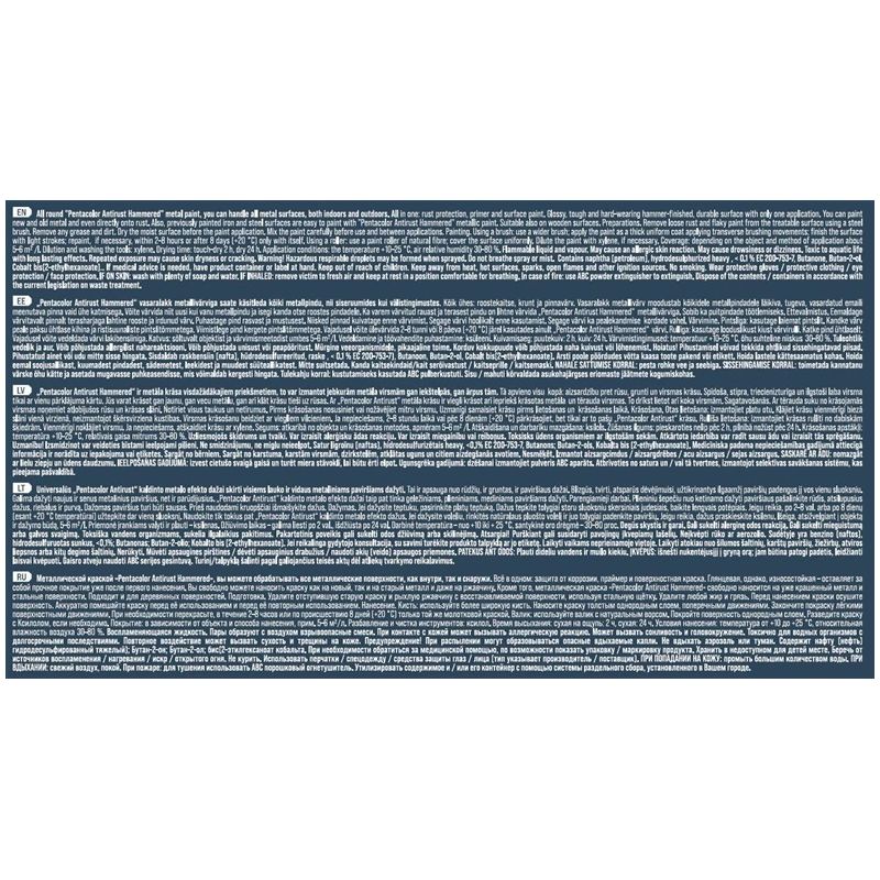 UNIVERSĀLIE CINKOTA METĀLA EFEKTA KRĀSAS, MELNAS, 0.75 l