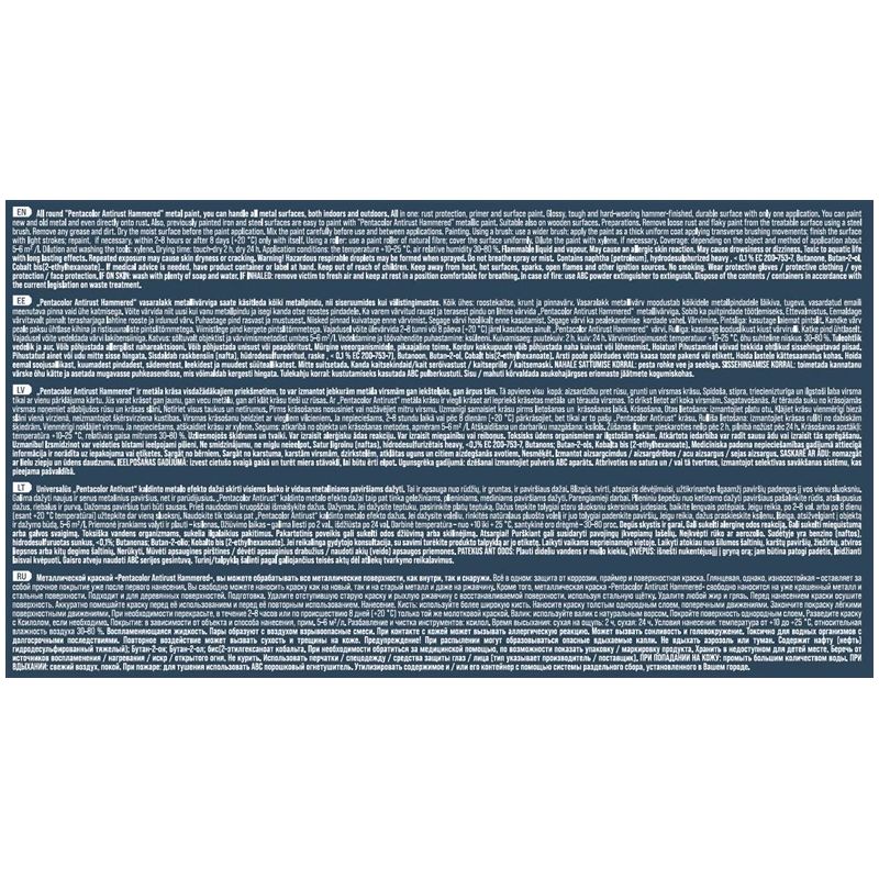 UNIVERSĀLA CINKOTA METĀLA EFEKTA KRĀSAS, ZILAS, 0.75 l