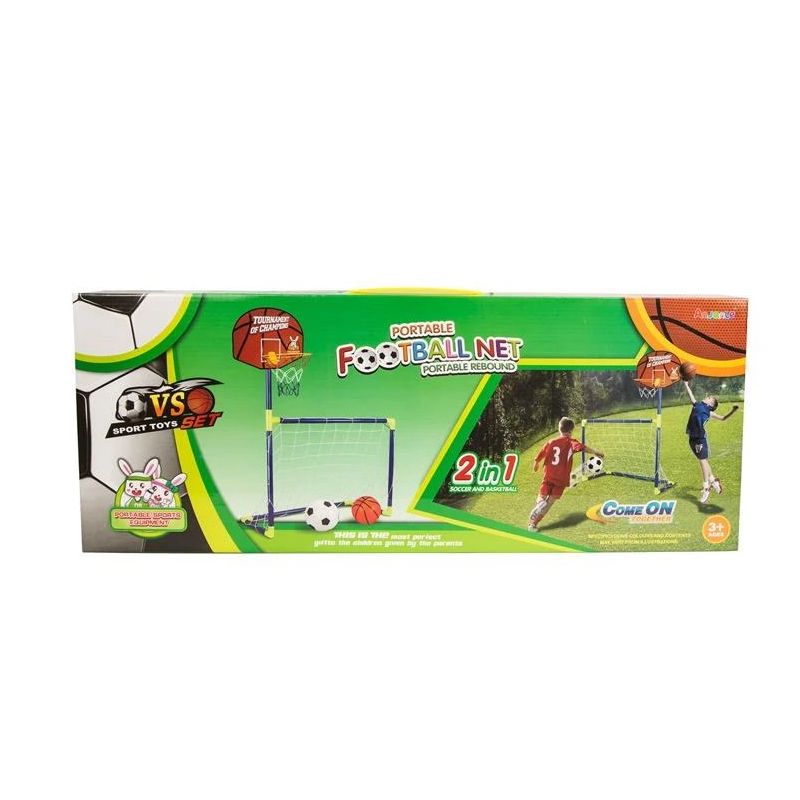 Rotaļlietu futbola vārti ar basketbola dēli 520062011