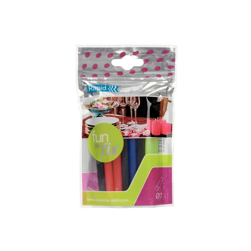 Glue sticks 7x100mm, coloured, 20pcs, Rapid
