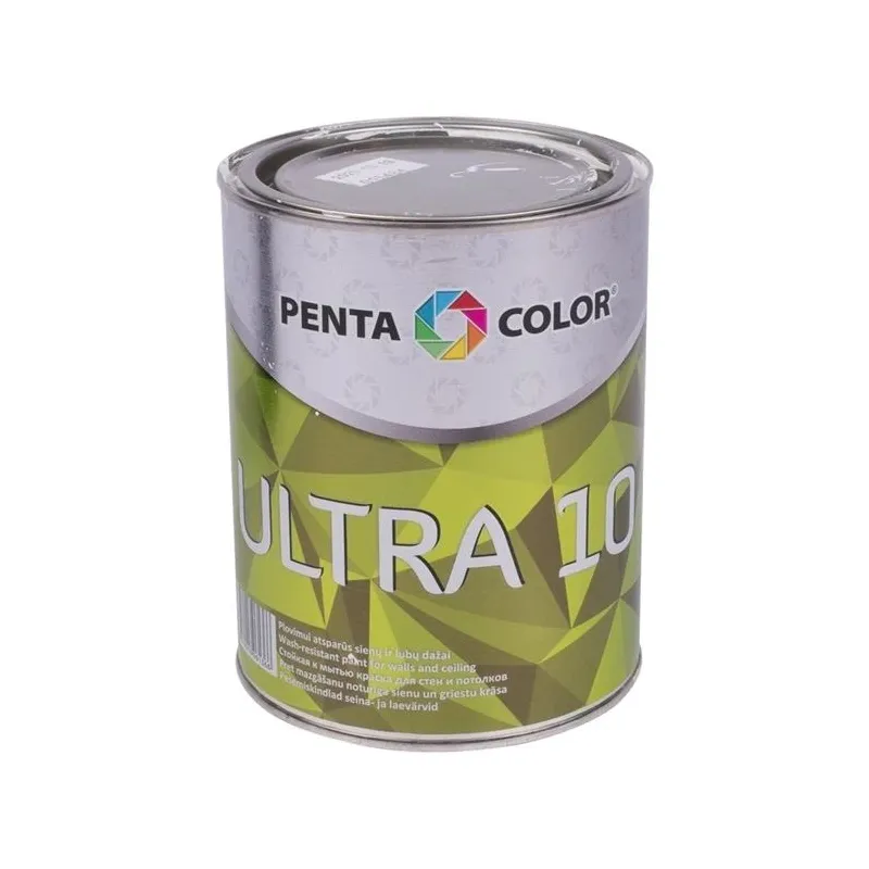 Dispersijas krāsa Pentacolor Ultra 10, balta, 1 l