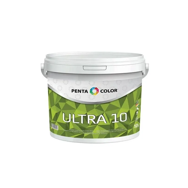 Dispersijas krāsa Pentacolor Ultra 10, balta, 10 l