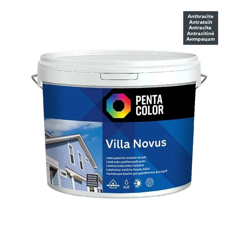 Fasāžu krāsa Pentacolor Villa Novus, antracīta krās., 3 l