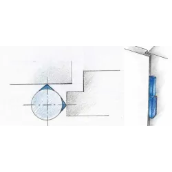 Lankstas durims-vartams, 1 cm x 6 cm