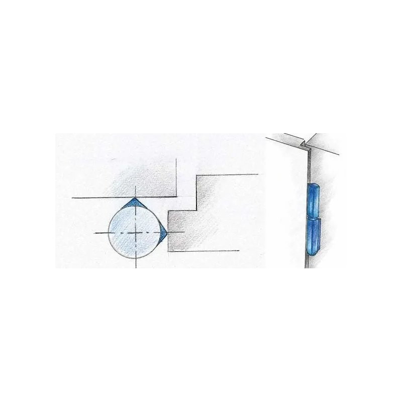 Eņģes durvīm-vārtiem, 1.2 cm x 8 cm