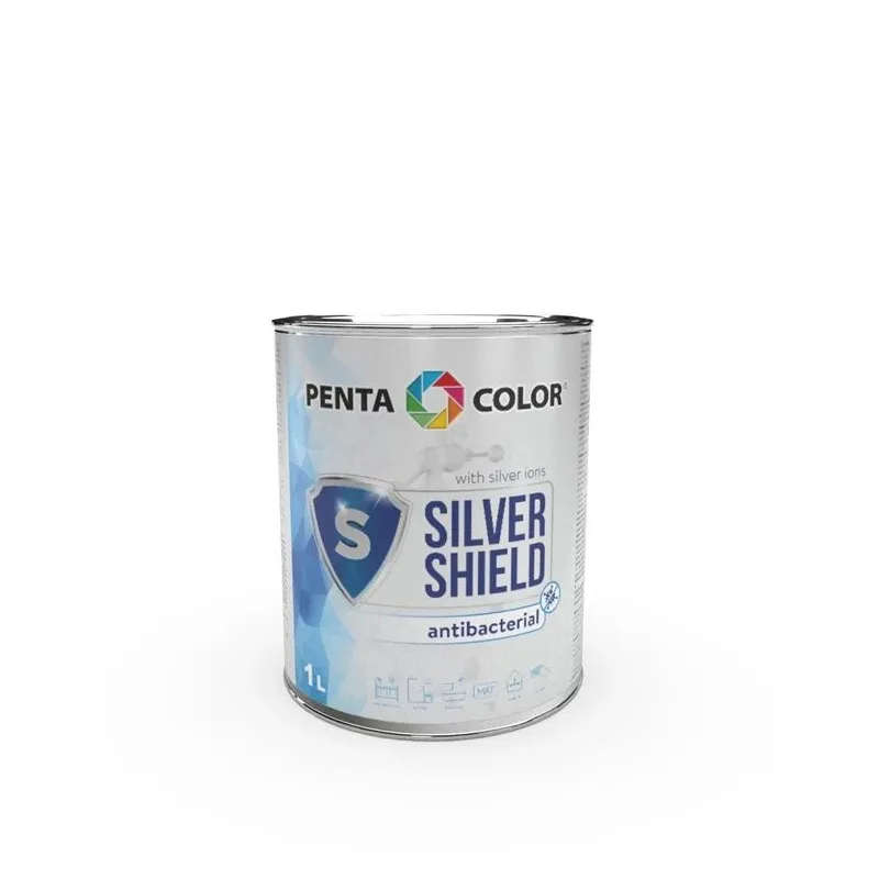 Sienu krāsa Pentacolor Silver Shield, balta, 1 l