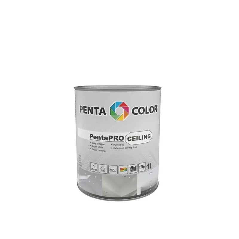 Krāsa Pentacolor PentaPro Ceiling 3, balta, 1 l