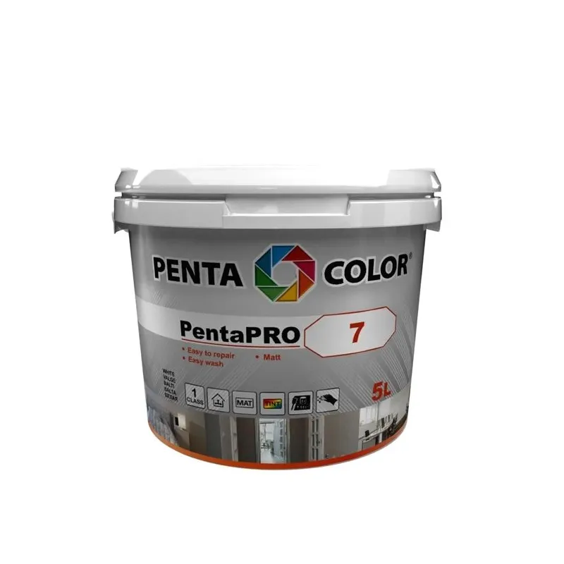 Krāsa Pentacolor PentaPro Wall 7, balta, 5 l