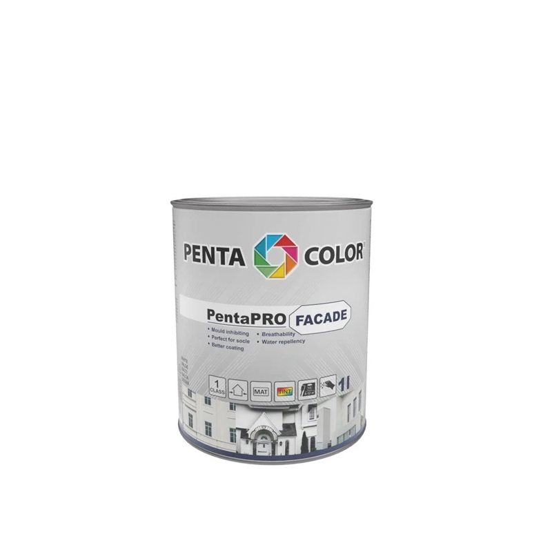 Krāsa Pentacolor Pentapro Facade. balta. 1 l