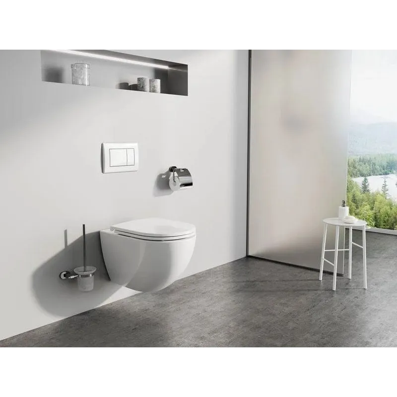 Tualete, pakarināms Ravak Optima Rimoff, ar vāku, 530 mm x 440 mm