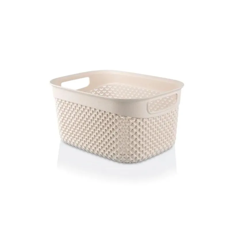 Uzglabāšanas kaste Ucsan Plastik, krēmkrāsa-bēša krās., 23 x 17 x 12 cm