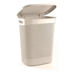 Ящик для белья Ucsan Plastik Drop, 52 л, бежевый цв.-песочный цв., 45 см x 37 см