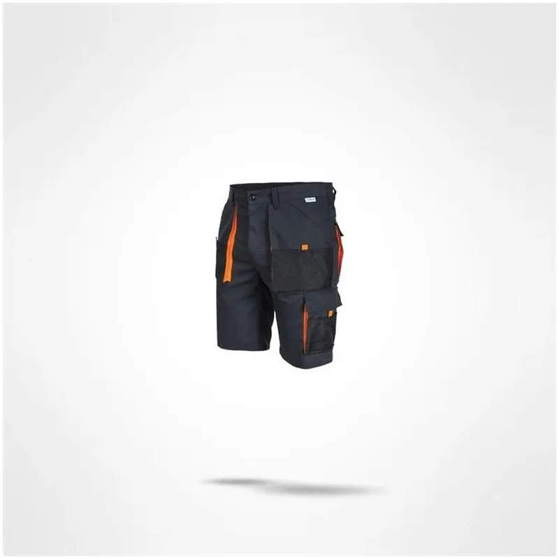 Darba šorti Sara Workwear King 11011, melna krās.-oranža krās., L izmērs