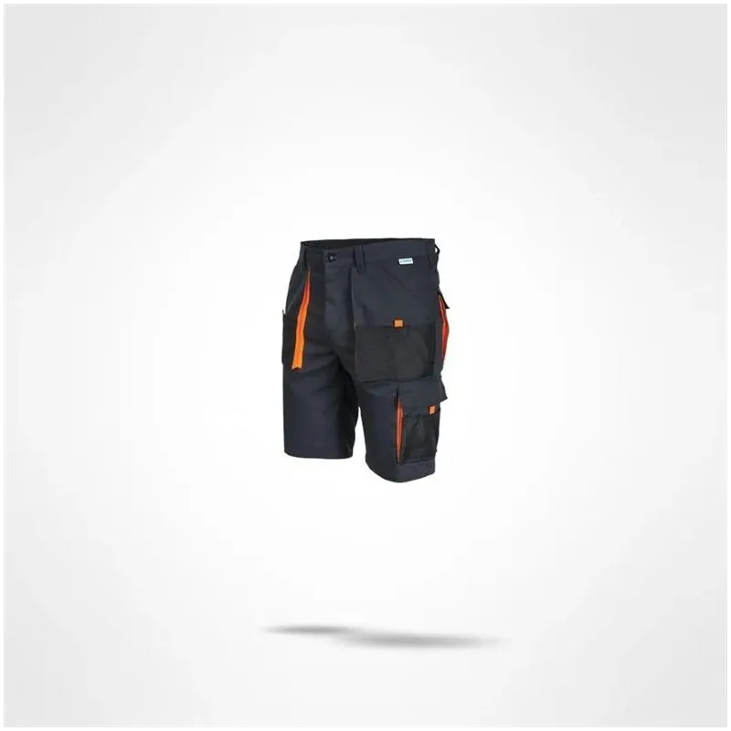 Darba šorti Sara Workwear King 11011, melna krās.-oranža krās., XL izmērs