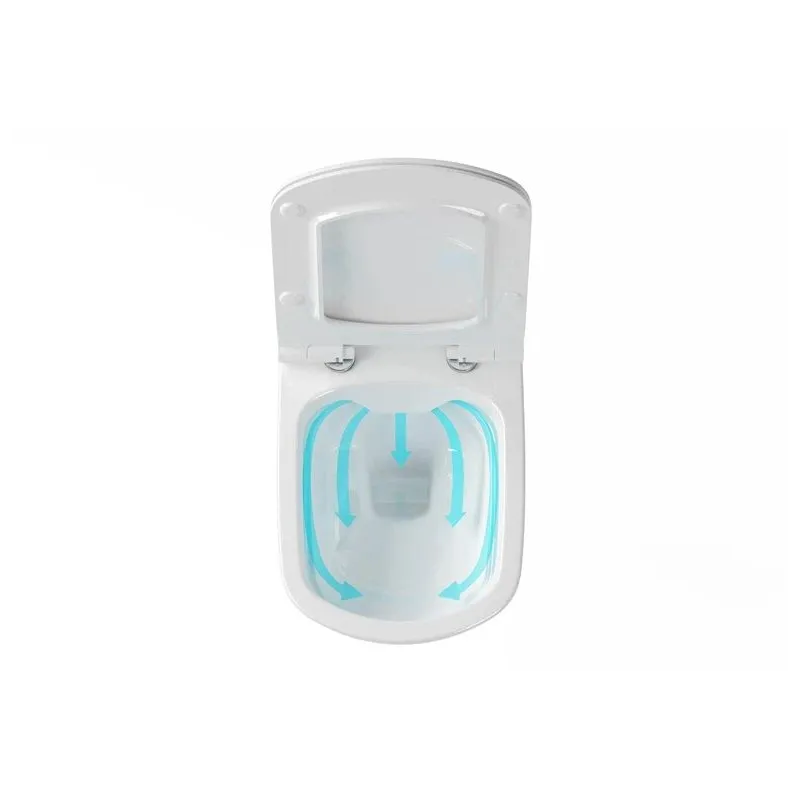 Tualete, pakarināms Ravak Classic Rimoff, ar vāku, 440 mm x 530 mm