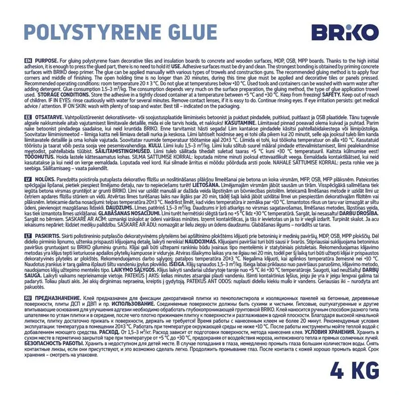 Līme griestu segumi Briko Polyfix Ceiling, 4 kg