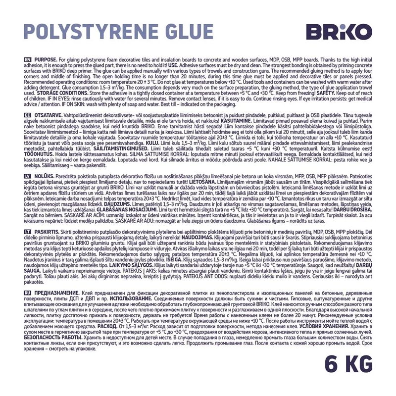 Līme briko polyfixceiling 6kg