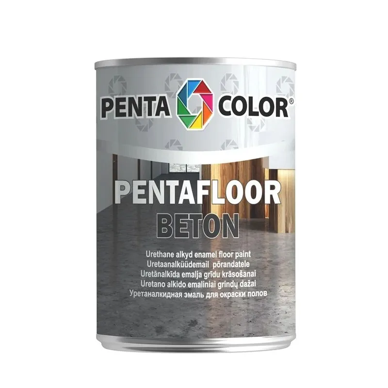 Grīdas krāsa Pentacolor Pentafloor Beton, pelēka krās., 0.9 l