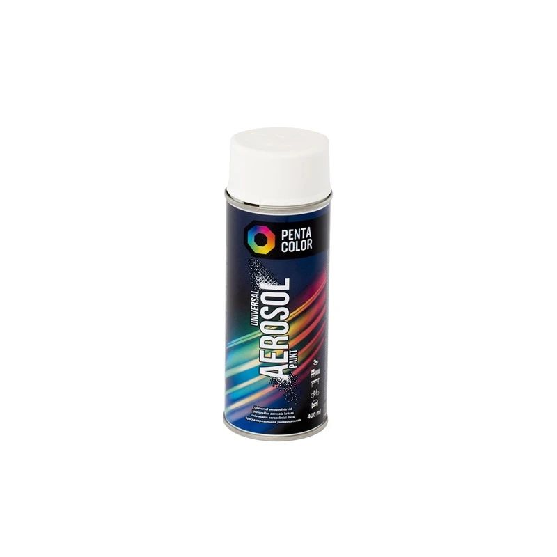Aerozola krāsas Pentacolor baltas matētas RAL 9010 400ml