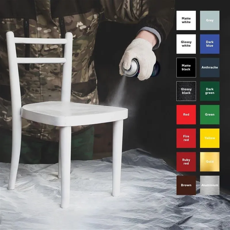 Aerozola krāsas Pentacolor baltas spīdīgas R9010 400ml