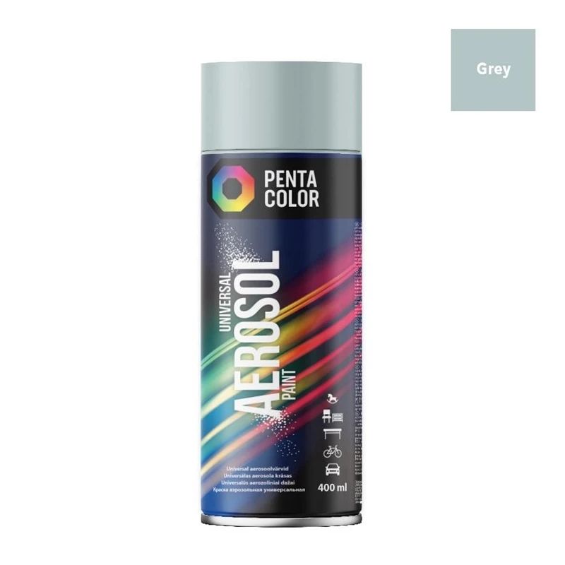 Aerozola krāsas Pentacolor pelēkas R7001 400ml