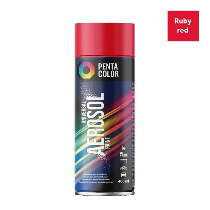 Krāsu aerosoli Pentacolor Universal, preču zīmes, rubīna sarkana ,ral 3003,, 0.4 l