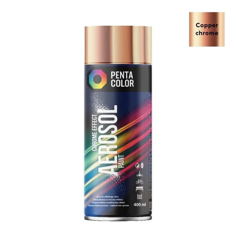 Krāsu aerosoli Pentacolor Chrome effect, preču zīmes, varš - hroms, 0.4 l