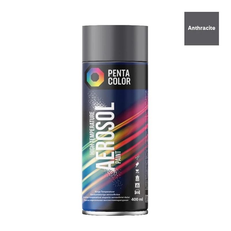 Aerosola krāsas Pentacolor High temper antracīts 400ml