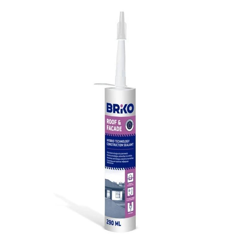 Hermetiķis BRIKO ROOF - FACADE. 290 ml. caurspīdīgs
