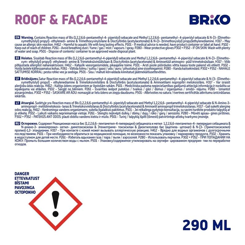 Hermētiķis briko roof-facade brūns 290ml