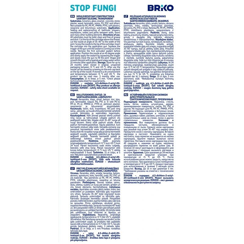 Hermetiķis BRIKO STOP FUNGI, 300 ml, caurspīdīgs