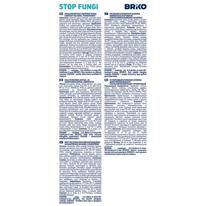 Hermētiķis Briko Stop Fungi, 0.3 l, caurspīdīga krās.