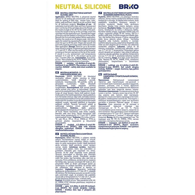 Hermētiķis briko neutral lm pelēks 300ml