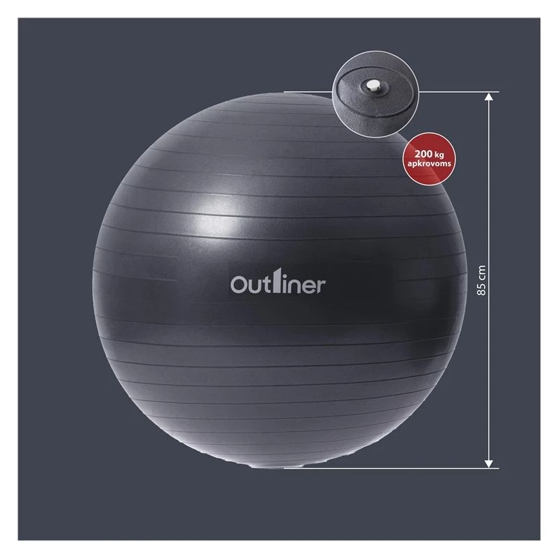 Antiburst gym ball pvc ls3222-85cm