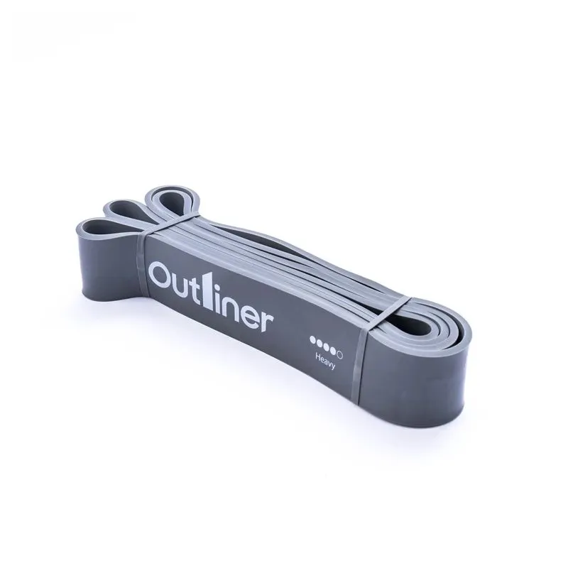Pretestības gumija Outliner, 208 cm x 4.2 cm x 0.45 cm, pelēka krās.