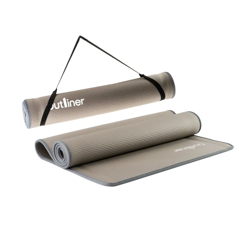 Fitnesa un jogas paklājs Outliner, pelēka krās., 185 cm x 80 cm x 1 cm