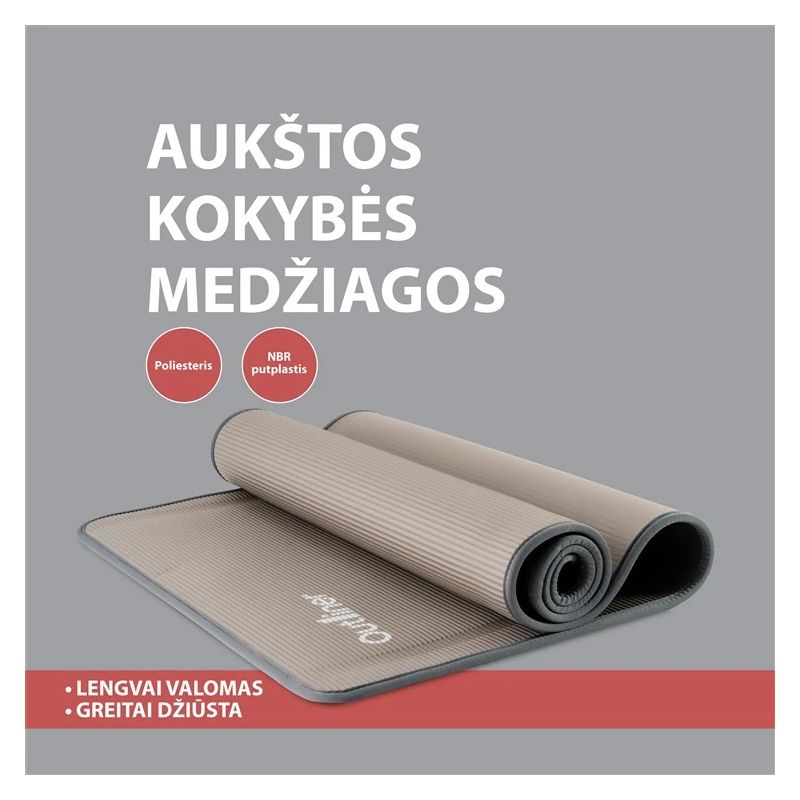 Treniņu paklājiņš Outliner LP8228. NBR. 185x80x1 cm