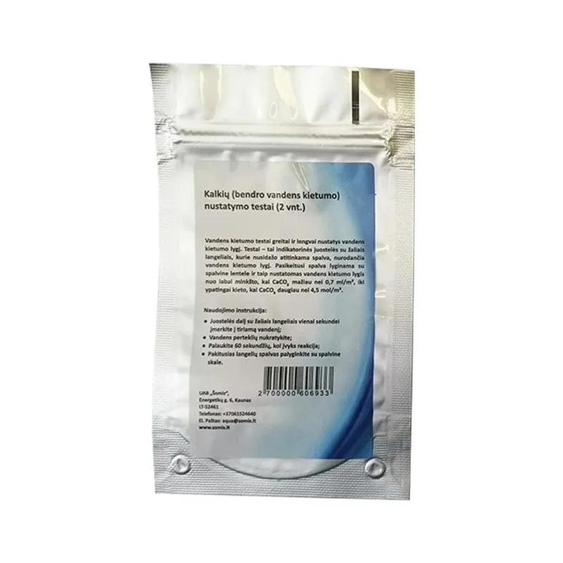 Kaļķu ,kopējās ūdens cietības, noteikšanas tests Šomis Aquadur, 2 gab.