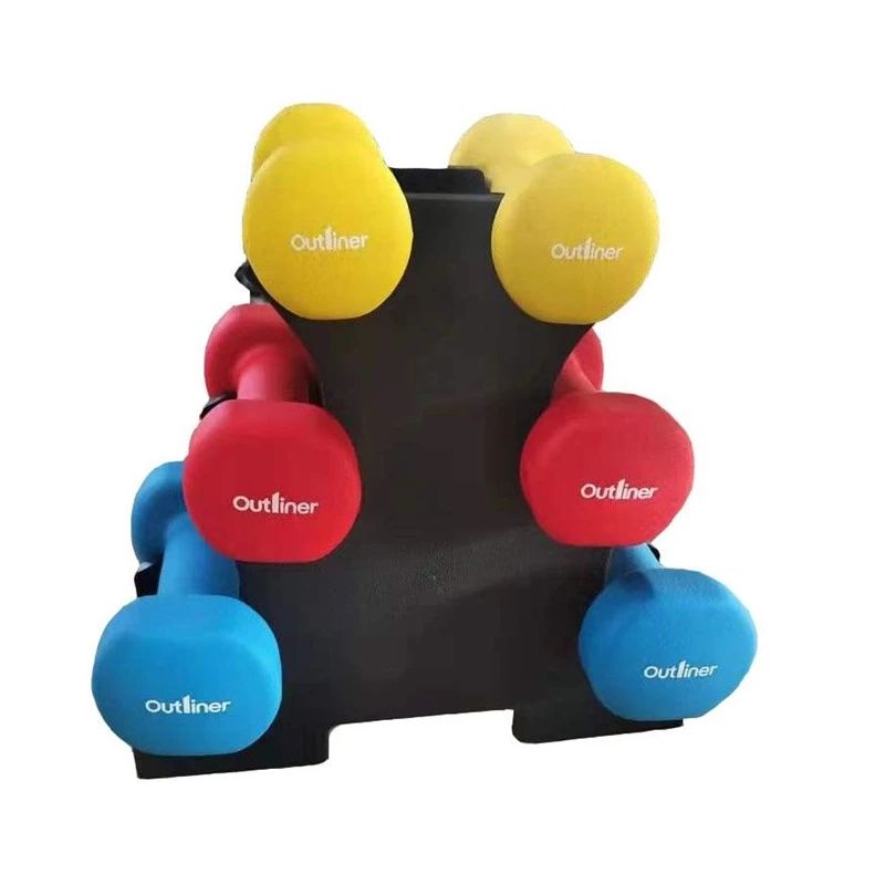 Neoprena svaru komplekts ar statīvu 12 kg