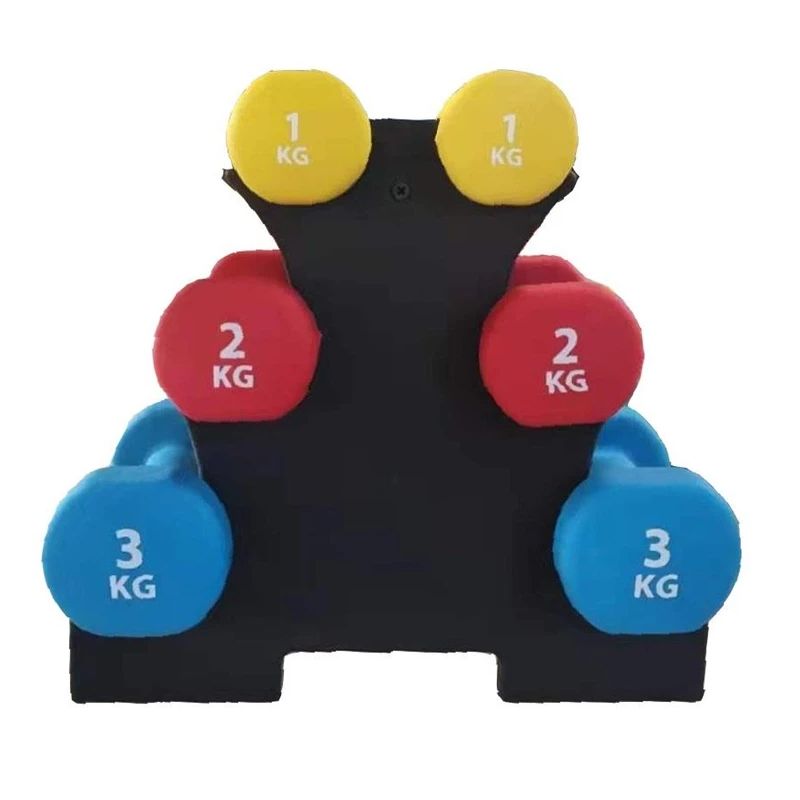 Neoprena svaru komplekts ar statīvu 12 kg