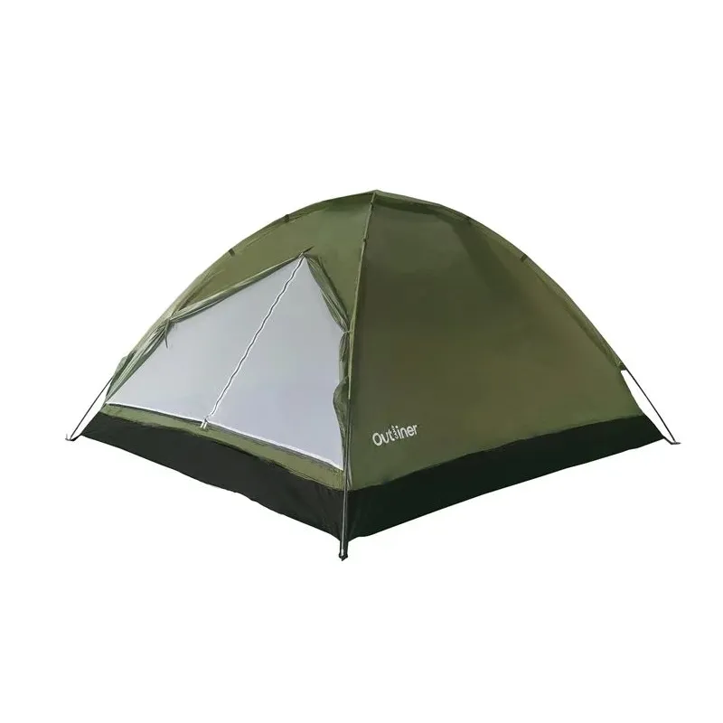 Divvietīga telts Outliner RD-DT02, zaļa krās., 200 cm x 120 cm x 100 cm