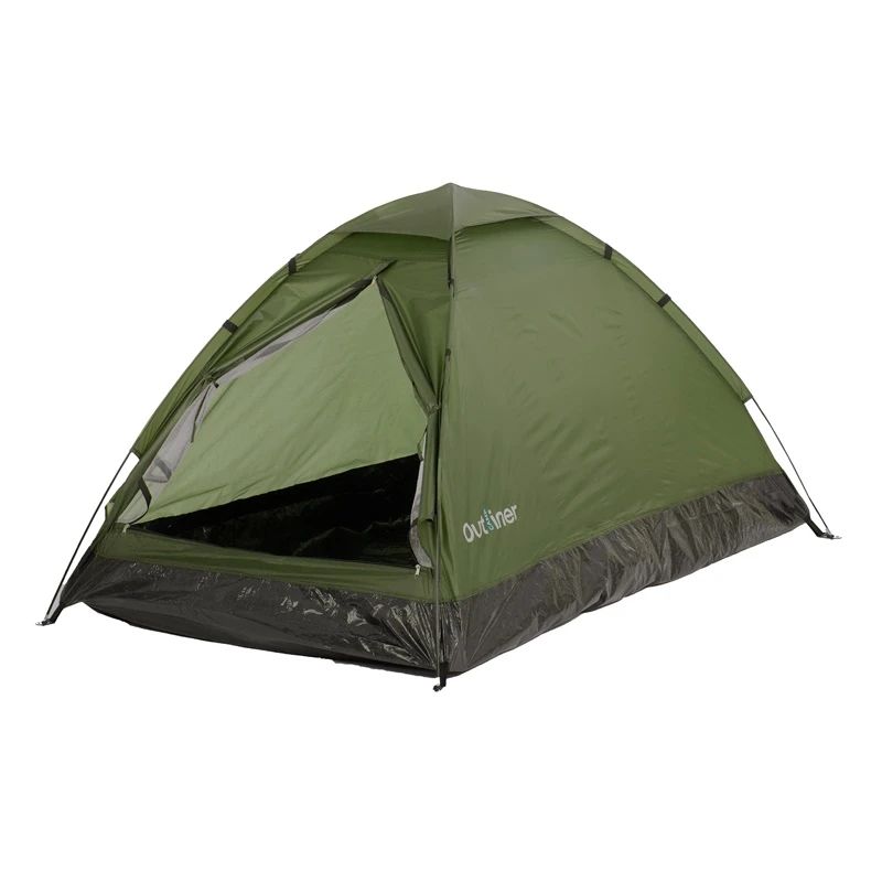 Divvietīga telts Outliner RD-DT02. zaļa.200x120x100