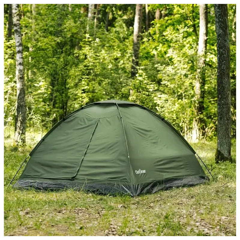 Četrvietīga telts Outliner RD-DT04, zaļa krās., 240 cm x 210 cm x 130 cm