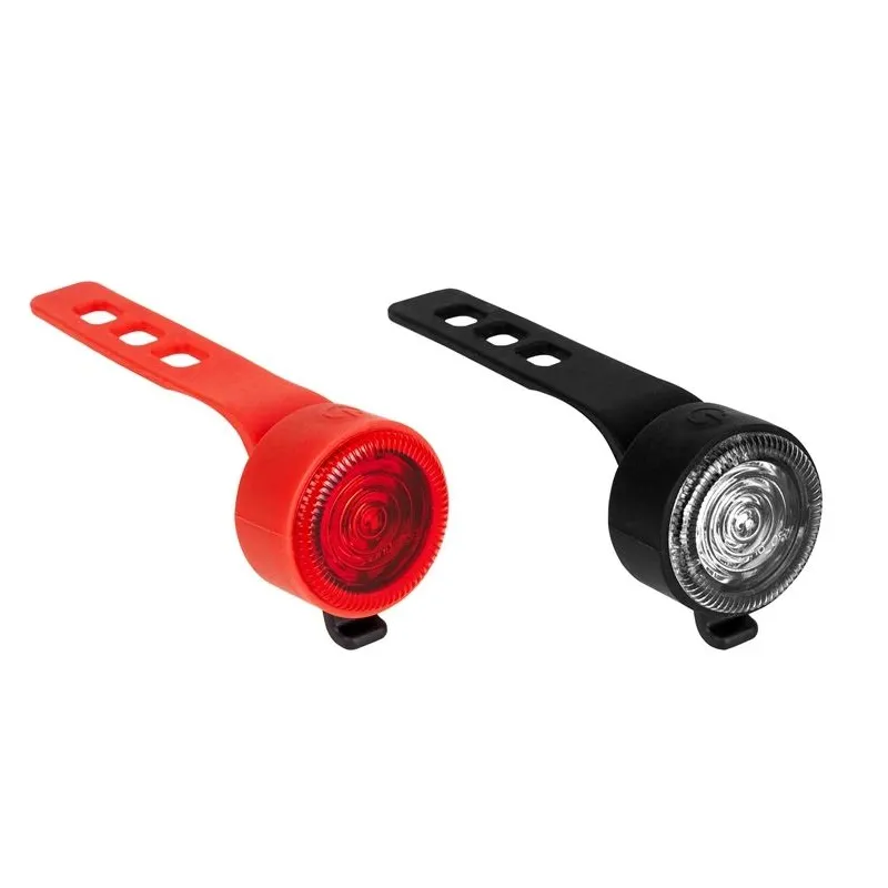 Velosipēdu lukturis Outliner, silikons, melna krās.-sarkana krās.