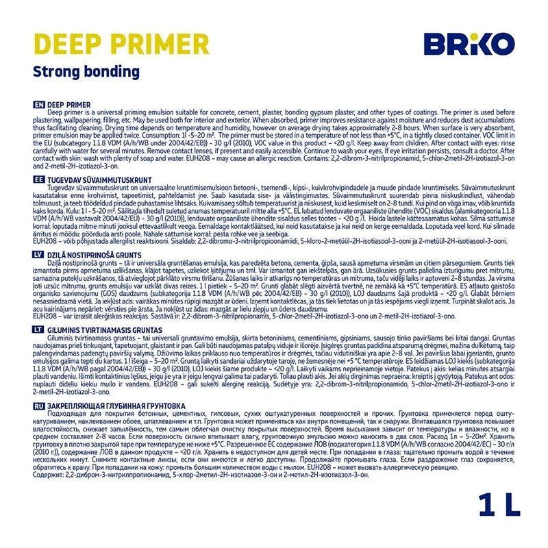 Grunts Briko balta 1L