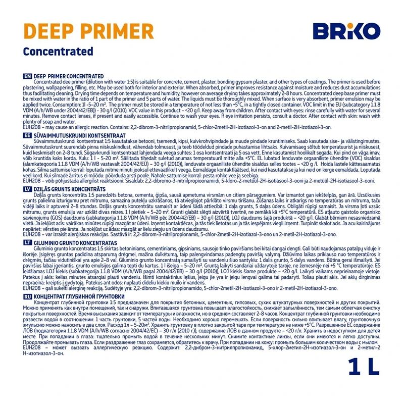 Grunts dziļuma koncentrāts briko 1 l