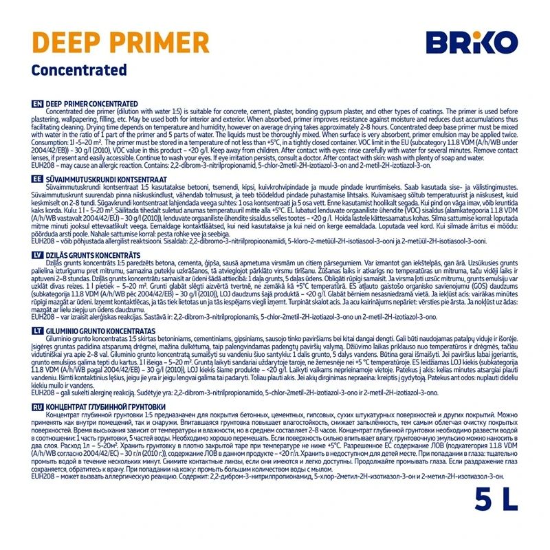 Dziļuma grunts koncentrāts briko 5 l
