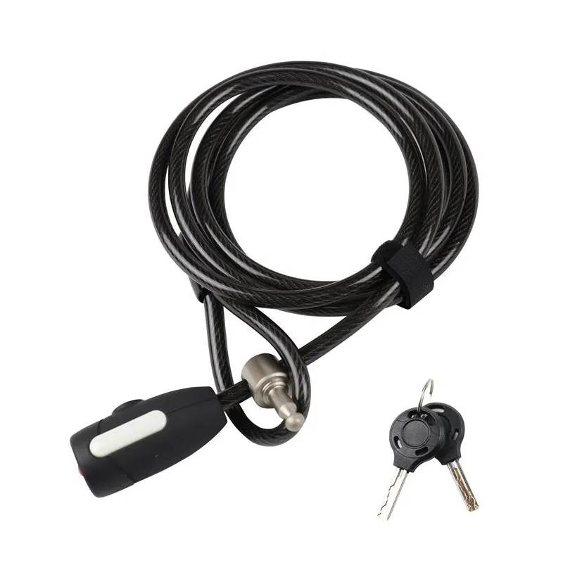 Velosipēda slēdzene Outliner FSBYL, melna krās., 2500 mm