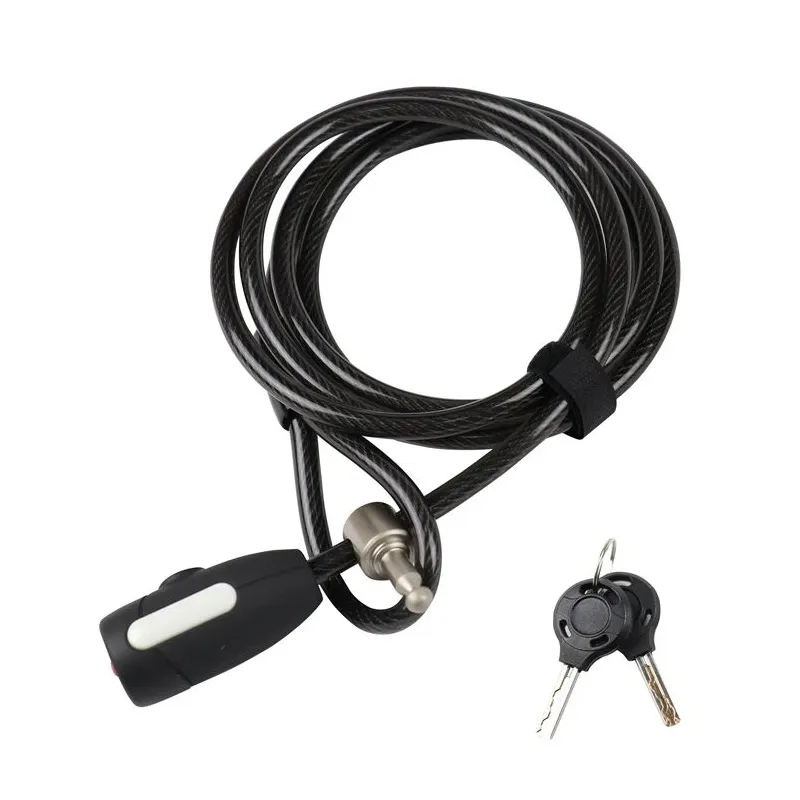 Velosipēda slēdzene Outliner FSBYL, melna krās., 2500 mm